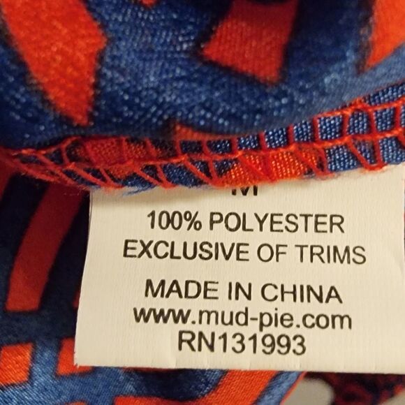 Mud Pie Red and Blue Tunic Size Medium - Picture 5 of 5